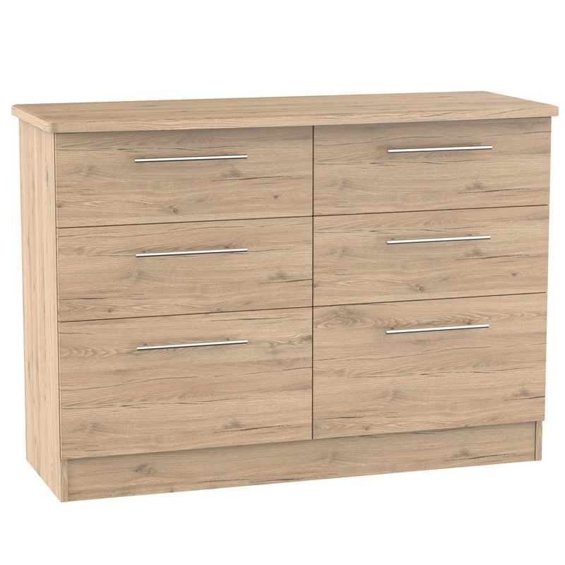 Swift Colby Large Chest of Drawers Natural 6 Drawers