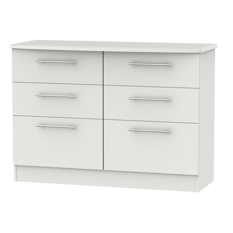 Swift Colby Large Chest of Drawers Light Grey 6 Drawers