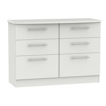 Swift Colby Large Chest of Drawers Light Grey 6 Drawers