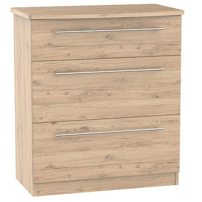 Swift Colby Chest of Drawers Natural 3 Drawers - 88.5cm