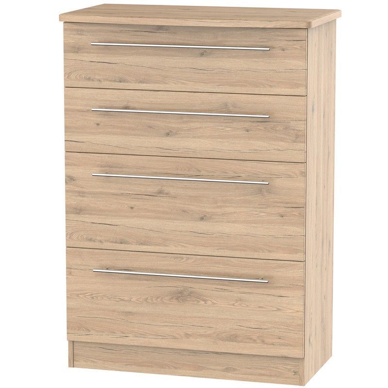 Swift Colby Tall Chest of Drawers Natural 4 Drawers