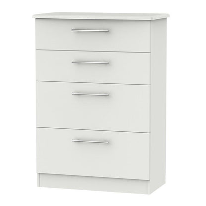 Swift Colby Tall Chest of Drawers Light Grey 4 Drawers