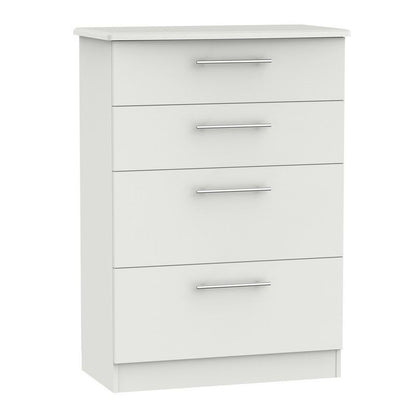 Swift Colby Tall Chest of Drawers Light Grey 4 Drawers