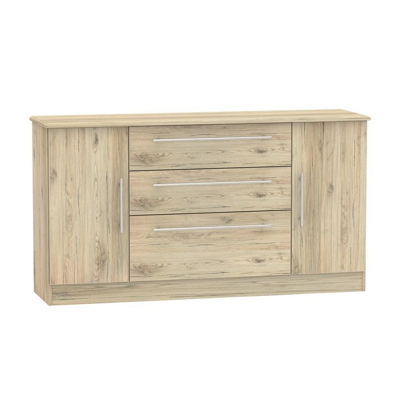 Swift Colby Large Cupboard Natural 2 Doors 3 Drawers