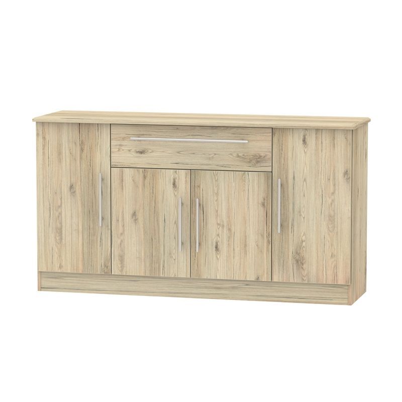 Swift Colby Large Sideboard Natural 4 Doors 1 Drawer