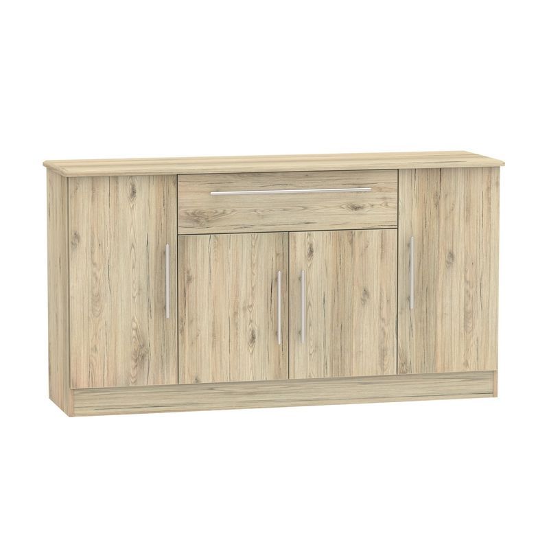 Swift Colby Large Sideboard Natural 4 Doors 1 Drawer