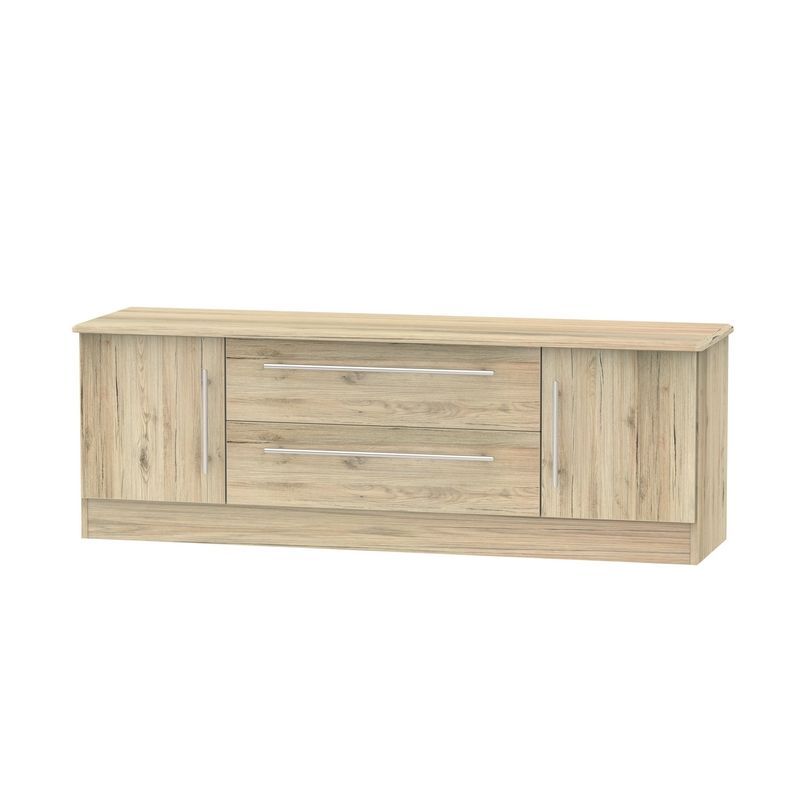 Swift Colby TV Unit Natural 2 Drawers 2 Doors