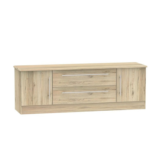 Swift Colby TV Unit Natural 2 Drawers 2 Doors