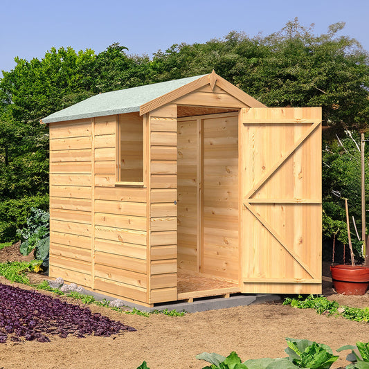 Shire Shetland 4' 5" x 6' 2" Apex Shed - Premium Dip Treated Shiplap