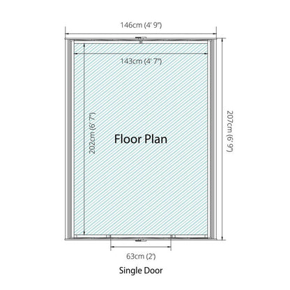 Mercia Mercia 5' 2" x 6' 11" Apex Shed - Budget Dip Treated Overlap