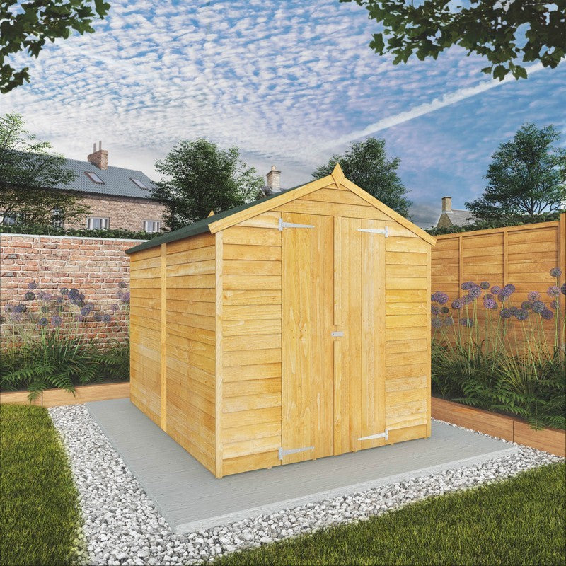 Mercia Mercia 7' 10" x 6' 2" Apex Shed - Budget 8mm Cladding Overlap