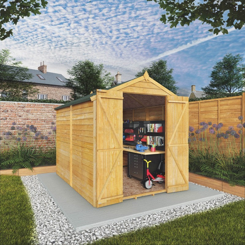 Mercia Mercia 7' 10" x 6' 2" Apex Shed - Budget 8mm Cladding Overlap