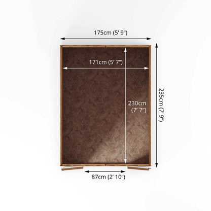 Mercia Mercia 7' 10" x 6' 2" Apex Shed - Budget 8mm Cladding Overlap