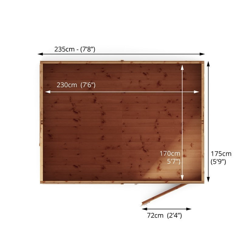 Mercia Mercia 5' 8" x 7' 8" Apex Shed - Premium Pressure Treated Shiplap