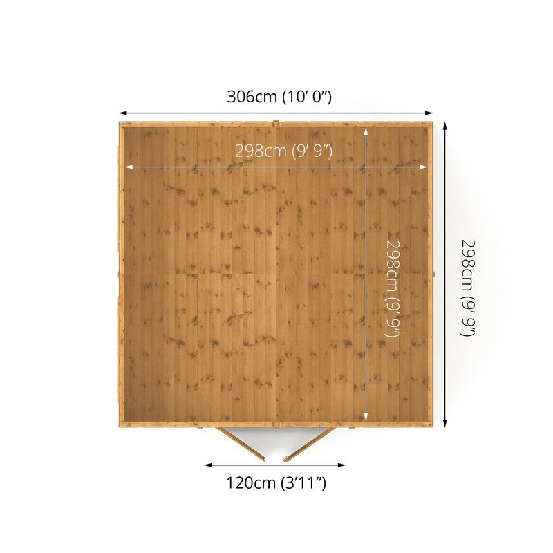 Mercia Mercia Premier 10' x 9' 9" Apex Workshop - Premium Pressure Treated Shiplap