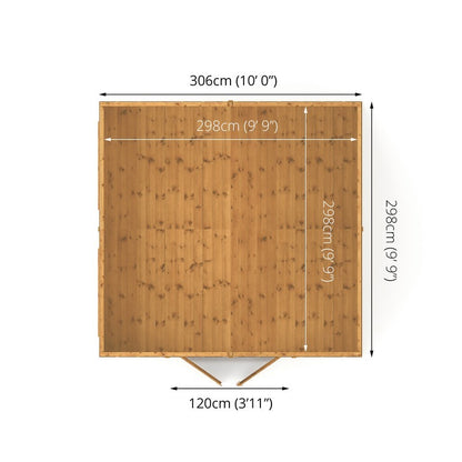 Mercia Mercia Premier 10' x 9' 9" Apex Workshop - Premium Pressure Treated Shiplap