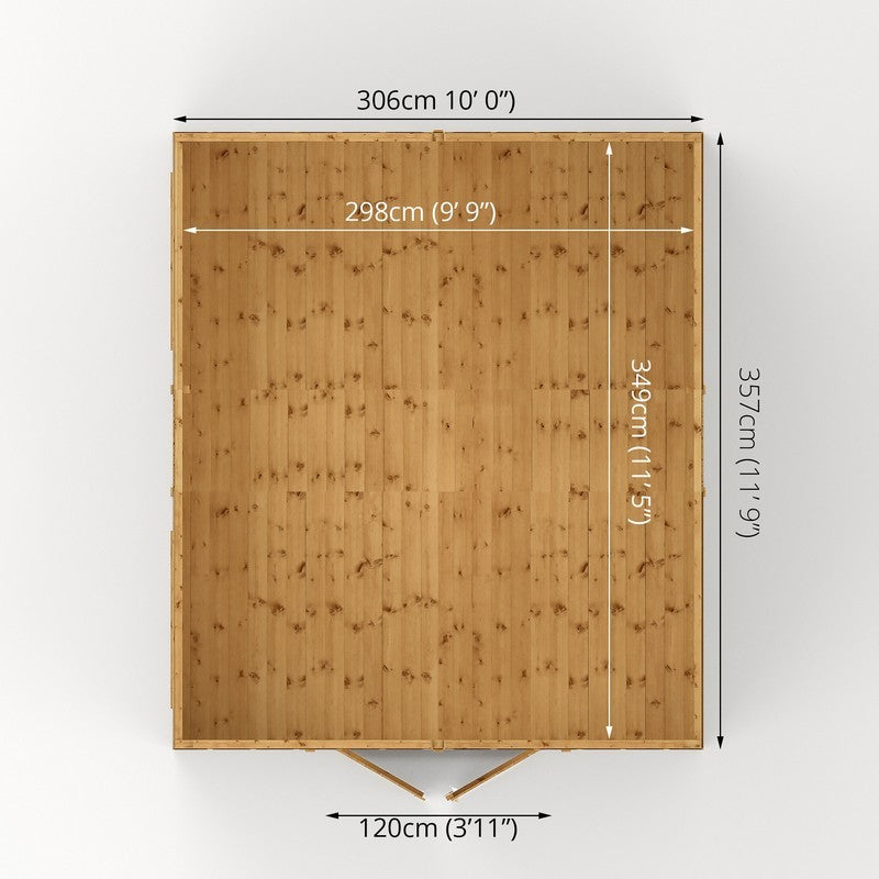 Mercia Mercia Premier 11' 8" x 10' Apex Workshop - Premium Pressure Treated Shiplap