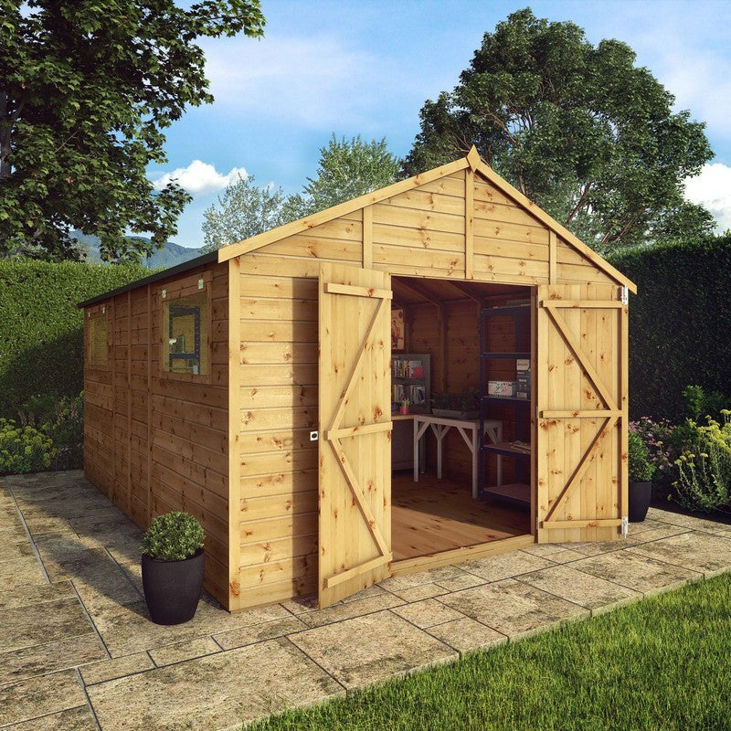 Mercia Mercia Premier 13' 8" x 10' Apex Workshop - Premium Dip Treated Shiplap