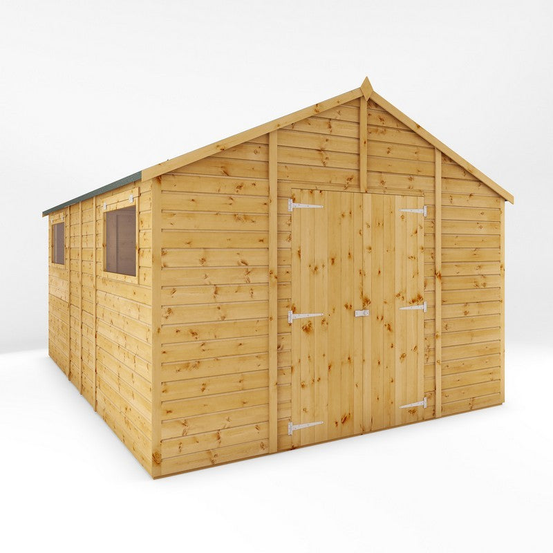 Mercia Mercia Premier 13' 8" x 10' Apex Workshop - Premium Dip Treated Shiplap