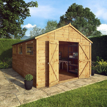 Mercia Mercia Premier 10' x 14' 7" Apex Workshop - Premium Dip Treated Shiplap