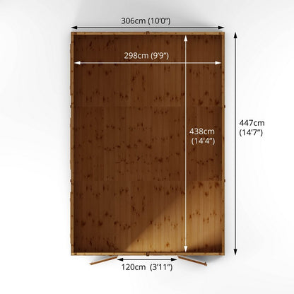 Mercia Mercia Premier 10' x 14' 7" Apex Workshop - Premium Dip Treated Shiplap