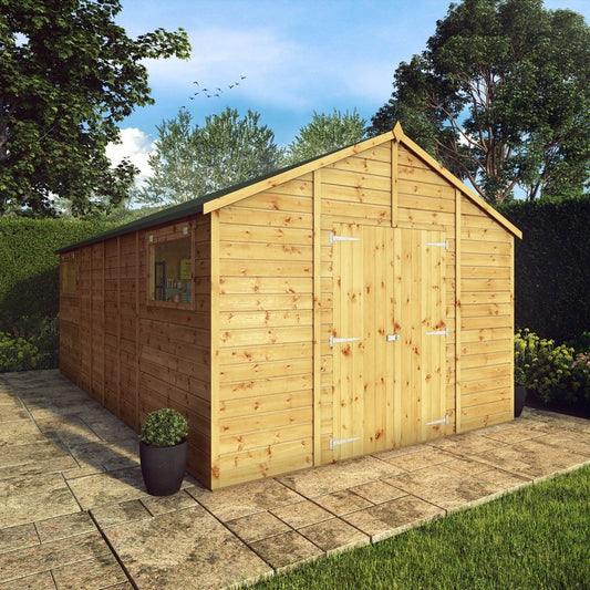 Mercia Mercia Premier 10' x 17' 7" Apex Workshop - Premium Dip Treated Shiplap