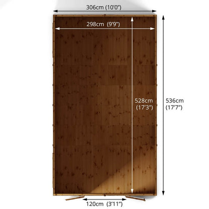 Mercia Mercia Premier 10' x 17' 7" Apex Workshop - Premium Dip Treated Shiplap