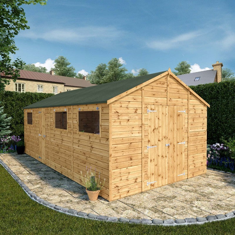 Mercia Mercia Premier 9' 8" x 19' 6" Apex Workshop - Premium Pressure Treated Shiplap