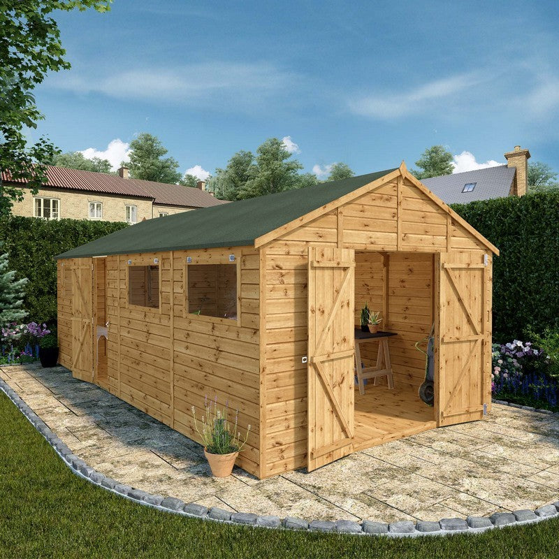 Mercia Mercia Premier 9' 8" x 19' 6" Apex Workshop - Premium Pressure Treated Shiplap