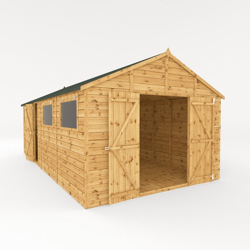 Mercia Mercia Premier 9' 8" x 19' 6" Apex Workshop - Premium Pressure Treated Shiplap