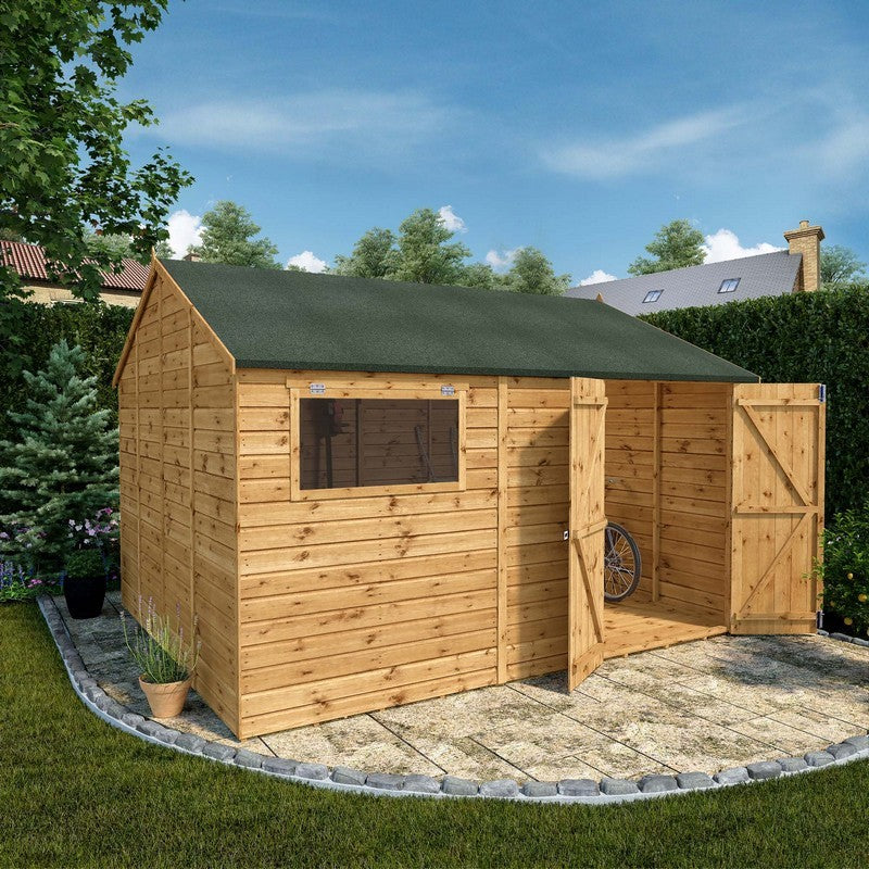 Mercia Mercia Premier 11' 8" x 10' Reverse Apex Workshop - Premium Pressure Treated Shiplap