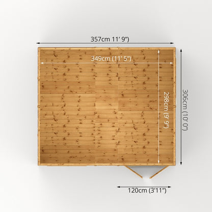 Mercia Mercia Premier 11' 8" x 10' Reverse Apex Workshop - Premium Pressure Treated Shiplap