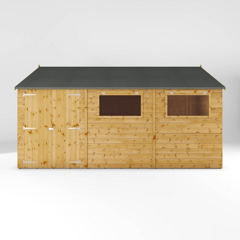 Mercia Mercia Premier 14' 7" x 10' Reverse Apex Workshop - Premium Dip Treated Shiplap