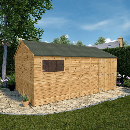 Mercia Mercia Premier 15' 7" x 10' Reverse Apex Workshop - Premium Pressure Treated Shiplap