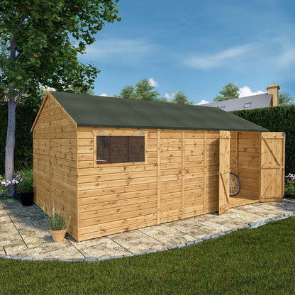 Mercia Mercia Premier 15' 7" x 10' Reverse Apex Workshop - Premium Pressure Treated Shiplap