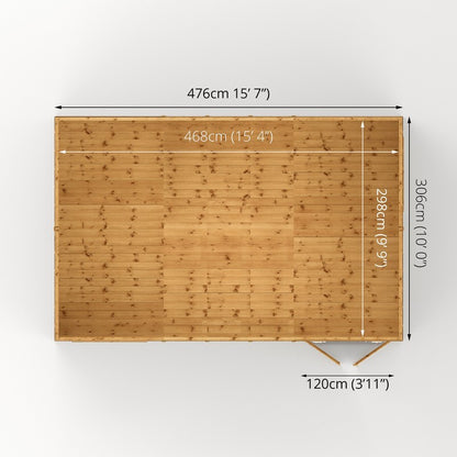 Mercia Mercia Premier 15' 7" x 10' Reverse Apex Workshop - Premium Pressure Treated Shiplap