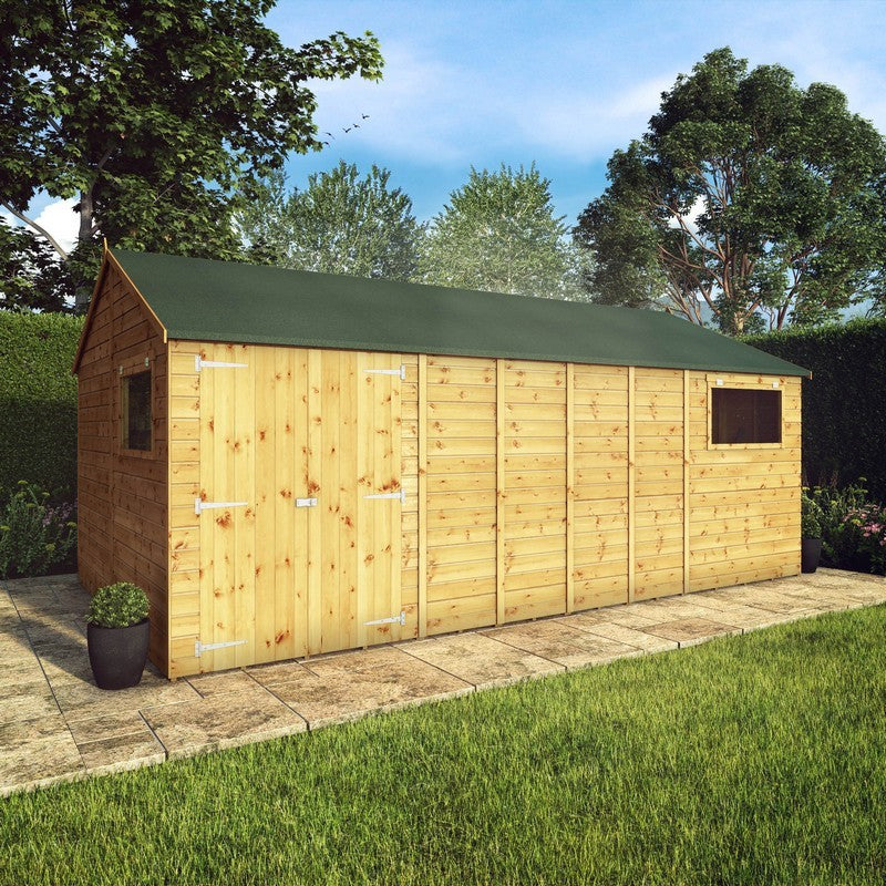 Mercia Mercia Premier 17' 11" x 10' Reverse Apex Workshop - Premium Dip Treated Shiplap