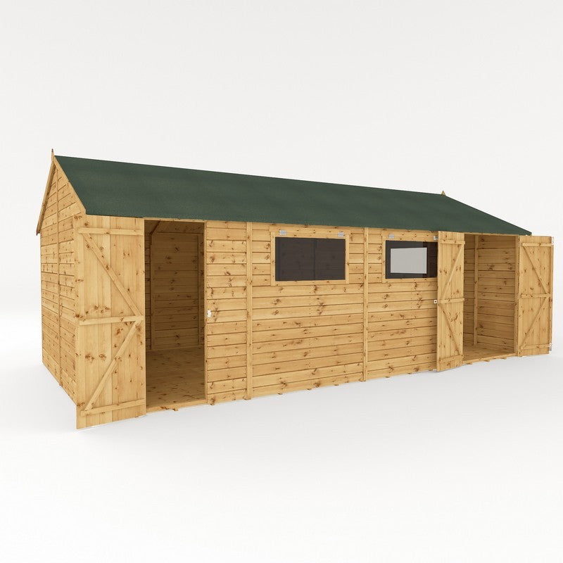 Mercia Mercia Premier 19' 6" x 10' Reverse Apex Workshop - Premium Pressure Treated Shiplap