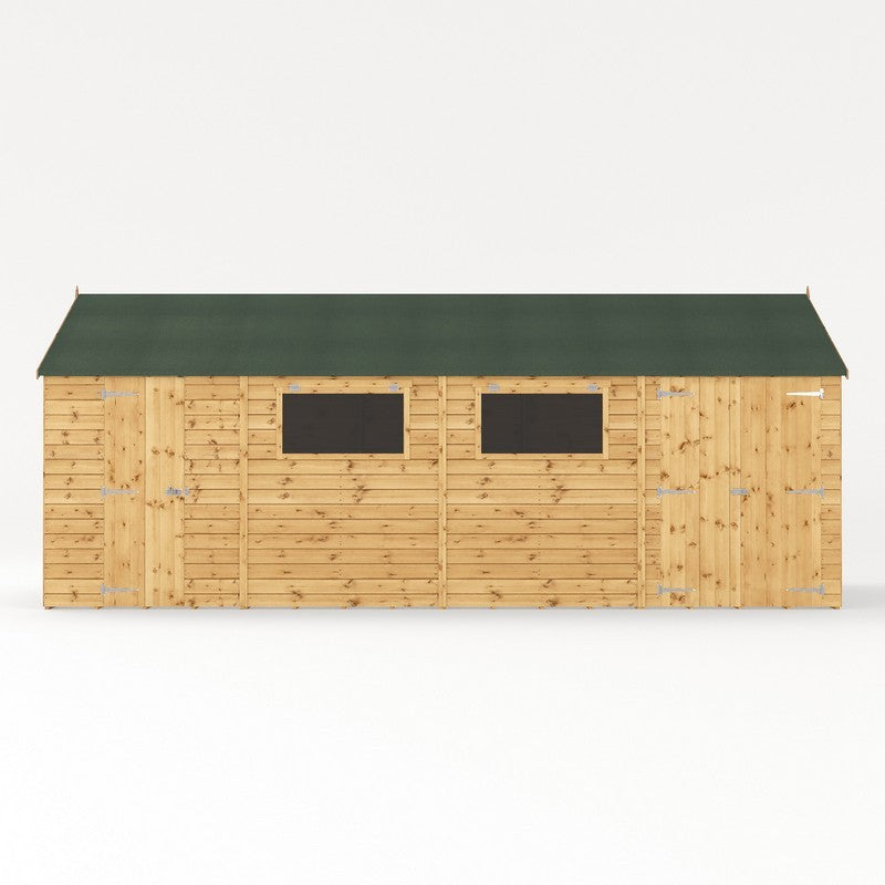 Mercia Mercia Premier 19' 6" x 10' Reverse Apex Workshop - Premium Pressure Treated Shiplap