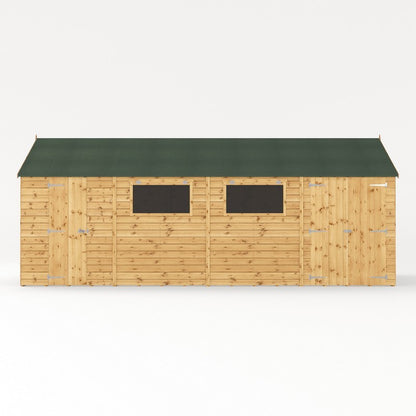 Mercia Mercia Premier 19' 6" x 10' Reverse Apex Workshop - Premium Pressure Treated Shiplap