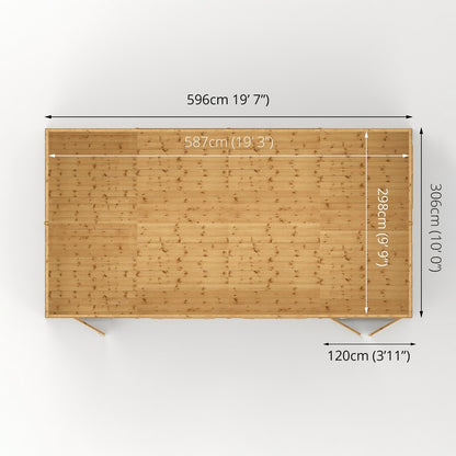 Mercia Mercia Premier 19' 6" x 10' Reverse Apex Workshop - Premium Pressure Treated Shiplap