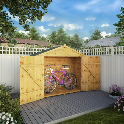 Mercia Mercia 6' 5" x 2' 7" Pent Bike Store - Premium Dip Treated Shiplap