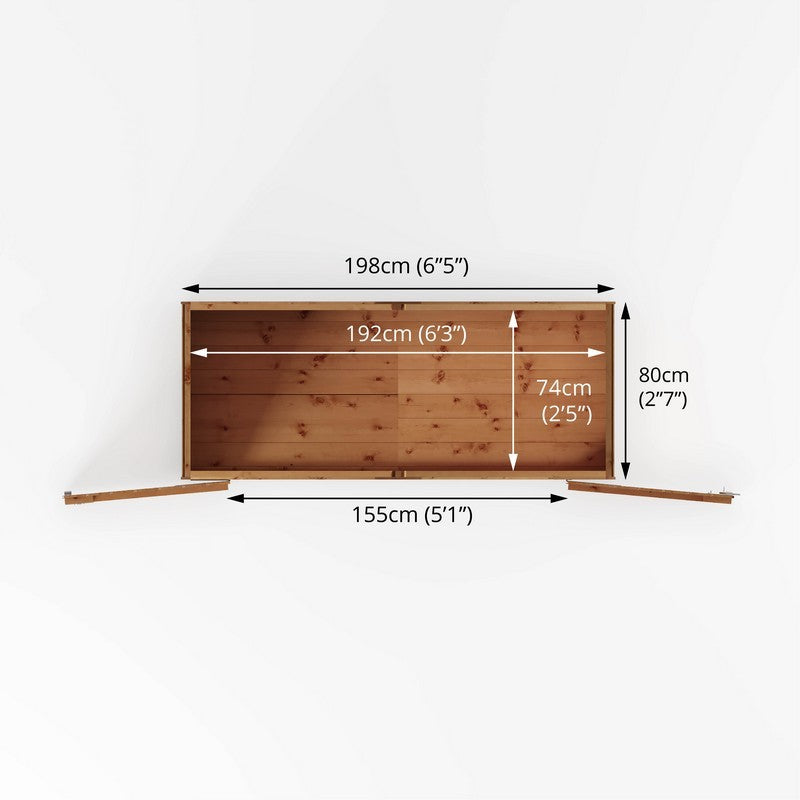 Mercia Mercia 6' 5" x 2' 7" Pent Bike Store - Premium Dip Treated Shiplap