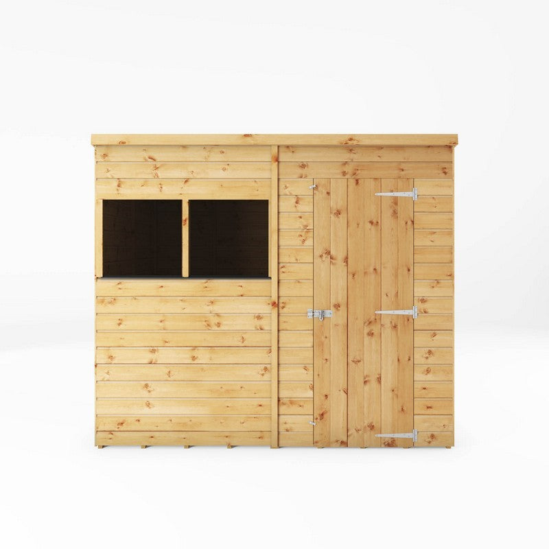 Essentials Mercia 7' 8" x 5' 8" Pent Shed - Premium Dip Treated Shiplap