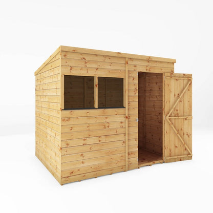 Essentials Mercia 7' 8" x 5' 8" Pent Shed - Premium Dip Treated Shiplap