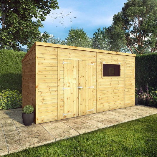 Mercia Mercia Premier 13' 10" x 5' 6" Pent Shed - Premium Dip Treated Shiplap