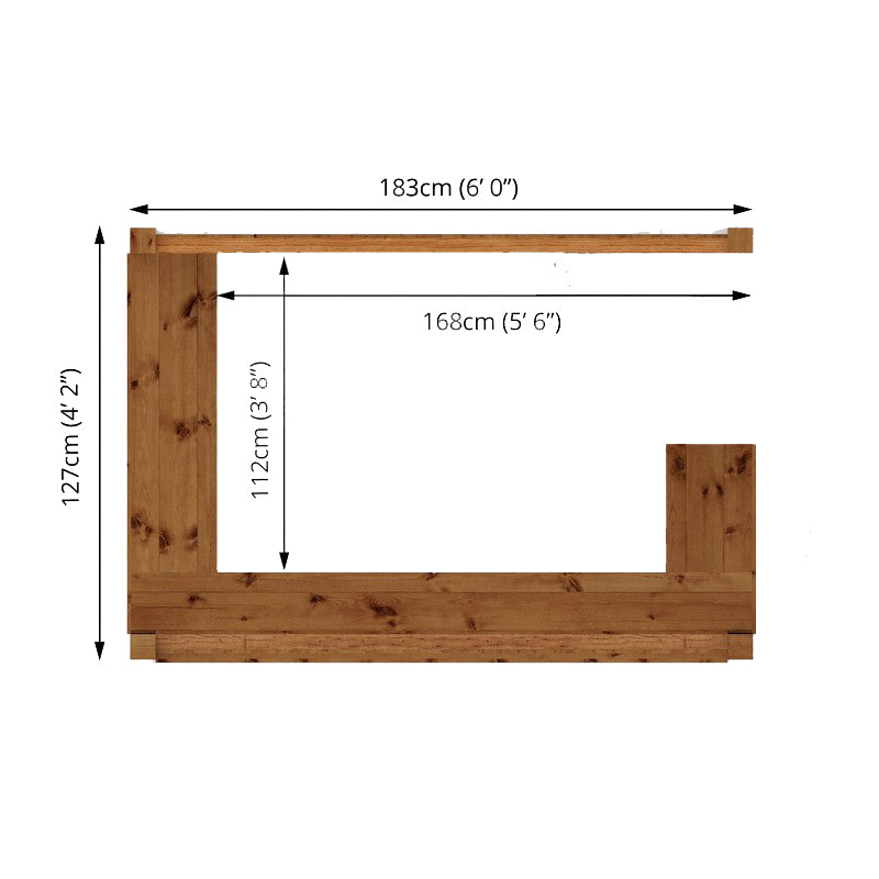 Mercia Mercia 6' 5" x 4' 7" Pent Garden Bar - Premium Pressure Treated Tongue & Groove