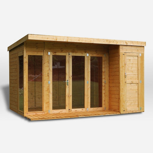 Mercia Mercia Corner 12' x 8' 3" Pent Summerhouse - Premium Dip Treated Tongue & Groove