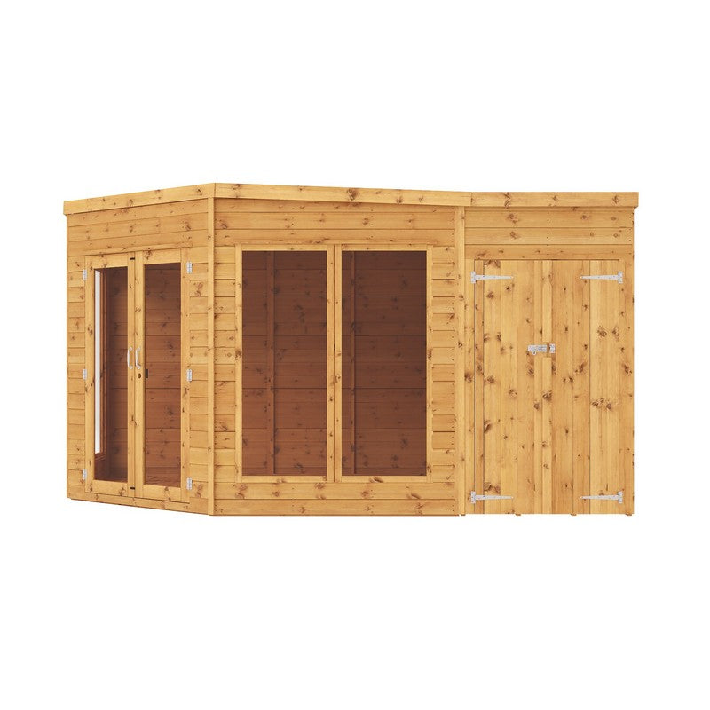 Mercia Mercia Corner 13' 3" x 7' 2" Pent Summerhouse - Premium Dip Treated Shiplap