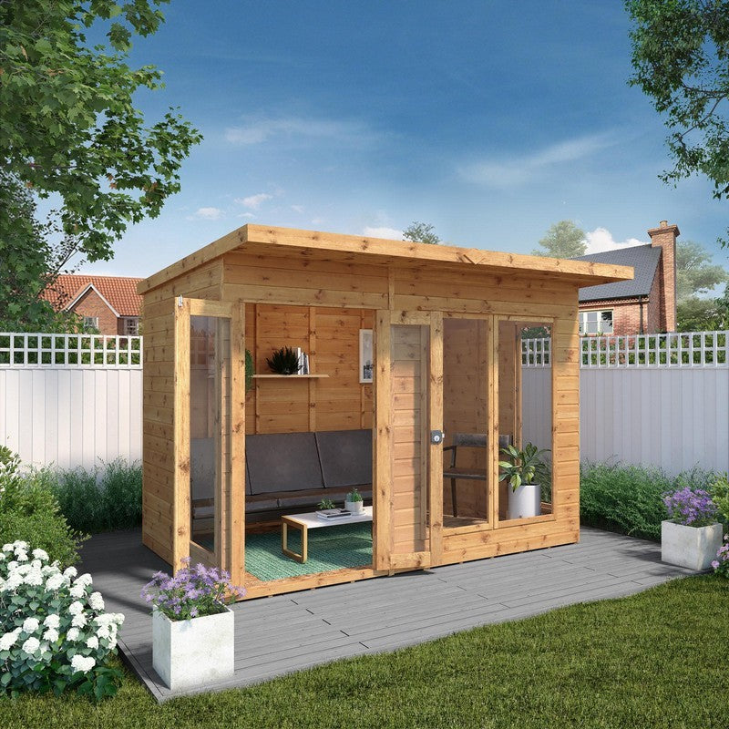 Mercia Mercia Maine 10' 1" x 7' 7" Pent Summerhouse - Premium Dip Treated Shiplap